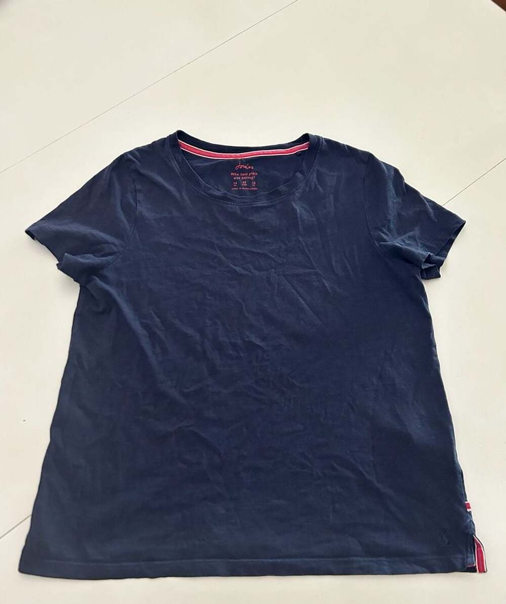 Joules Carley Solid Navy Cotton T-Shirt
